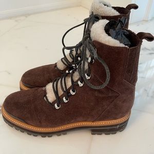 Marc Fisher Brown Suede Izzie Boots-Gorgeous